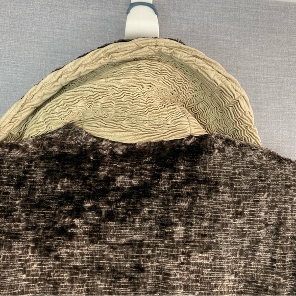 Reversible Coat Jolipel by Niedieck Size Med Button Up Winter Trench Faux Fur - Picture 4 of 12